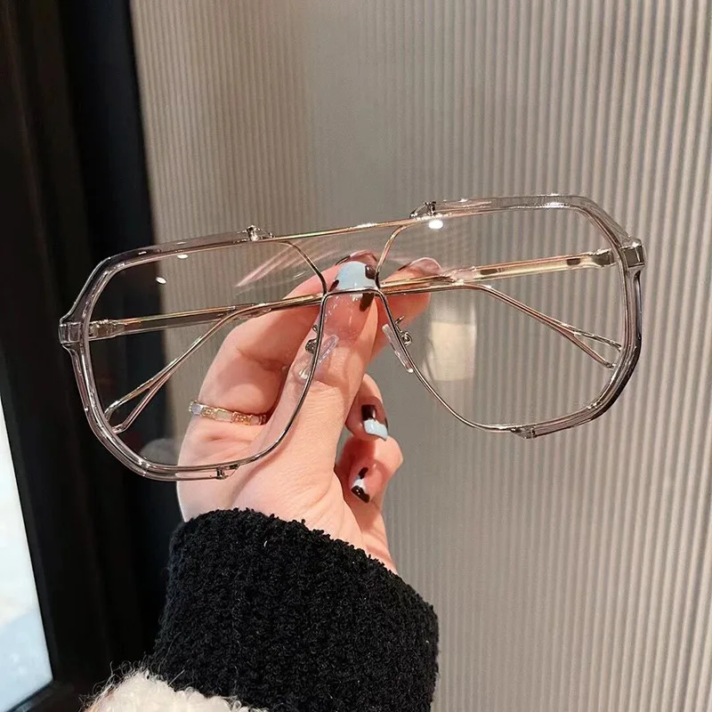 Übergroße Sonnenbrille für Damen, 2023, neue einzigartige einteilige Mode-Sonnenbrille für Herren, UV400, Punk-Brille, trendige weibliche Brillen, UV400 – Detail 8
