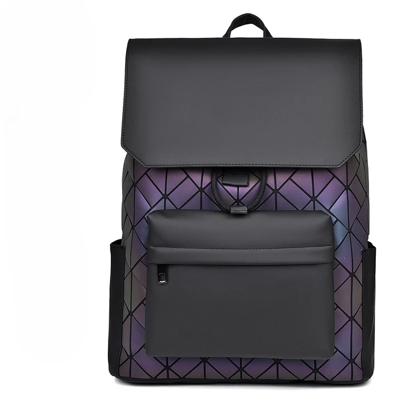 

Модный брендовый рюкзак для мужчин, мужская сумка с ромбовидным узором, светоотражающая школьная сумка для студентов, вместительная сумка для компьютера