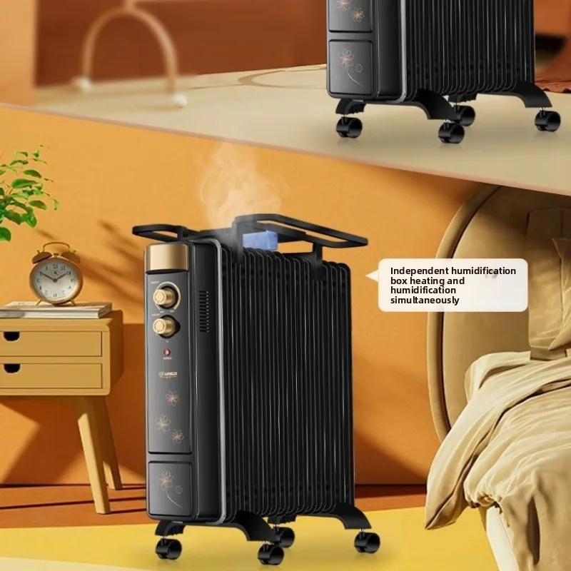 Leiser, ölgefüllter Heizkörper, elektrischer Heizkörper für zu Hause mit intelligentem Thermostat, 3-stufige Steuerung und Trocknungs- und Befeuchtungsfunktion