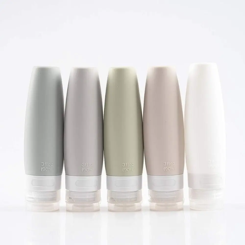 

4Pcs/Set Leak-Proof Travel Bottle Set Empty Soft Refillable Lotion Bottle 60ML Multi-Color Silicone Travel Bottle