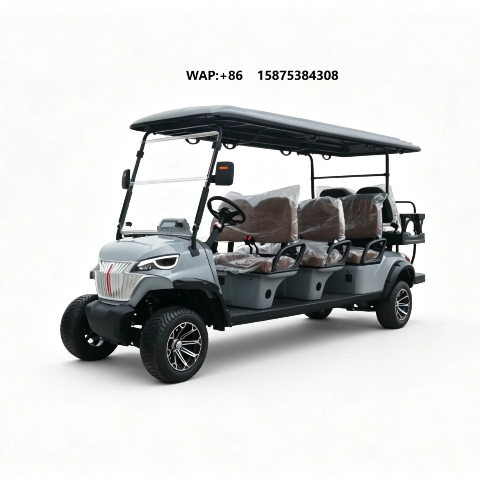 8-Seat 5KW high-power golf cart, large-load sightseeing car, in line with road regulations CE certification