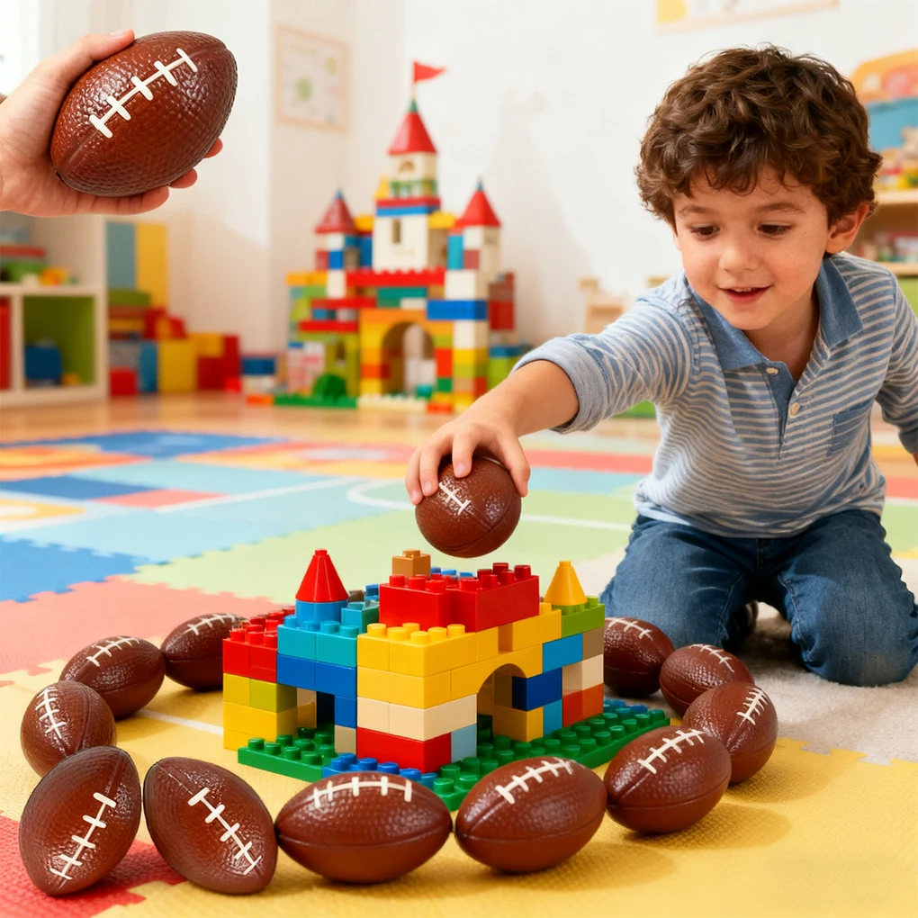 Mini pelota antiestrés deportiva de fútbol, mini pelota deportiva de espuma, pelota deportiva de espuma para recompensa de carnaval escolar, bolsa de fiesta de Navidad, regalo F