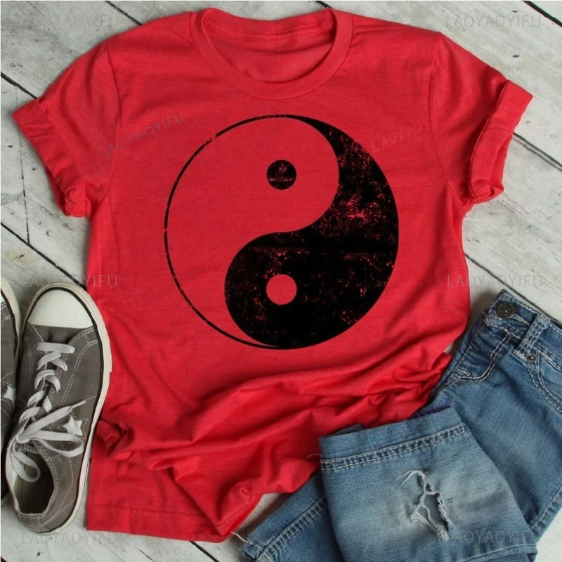 

Yin Yang Shirt Yoga Shirt Funny Yogi Tshirt Round Collar Pure Cotton Tees Yoga Sweatshirt Yogi Personalized Clothing