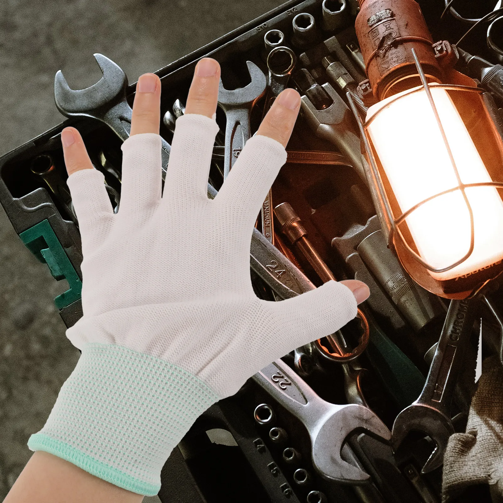 

10Pairs Anti-Slip Cut Resistant Breathable Protective Work Gloves Durable Gardening Gloves for Outdoor Yard Work