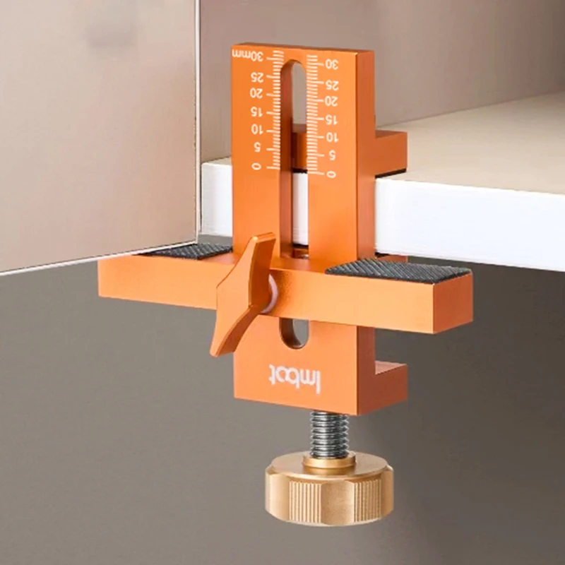 Aluminum Cabinet Closet Door Quick Positioning Tool Woodworking Cabinet Door Installation Jig Adjustable Clamping Range 7-40mm