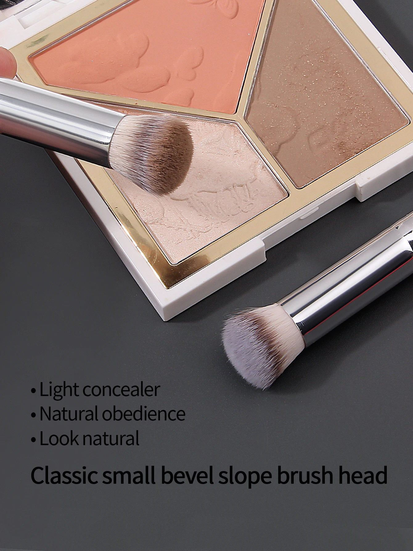 Brochas de maquillaje en crema correctora, base en polvo facial, corrector pulidor, colorete líquido, herramientas de maquillaje