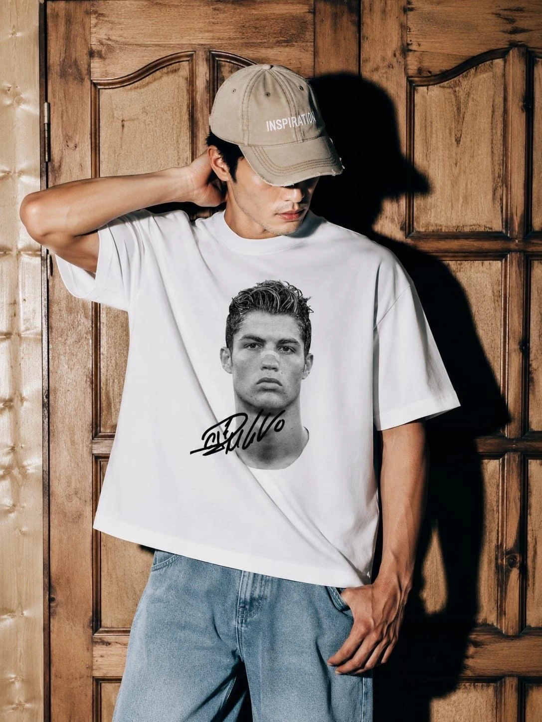 CR7 Ronaldo T-Shirt Portugal Football Tee Vintage Soccer Graphic Shirt Streetwear Oversize Tee Fan Gift Cristiano Style