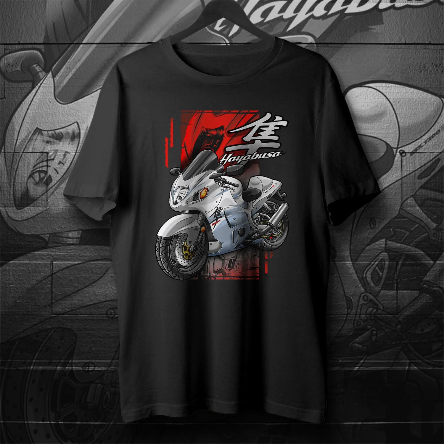Classic Japanese Motorcycle GSXR Hayabusa T-Shirt 100% Cotton O-Neck Summer Short Sleeve Casual Mens T-shirt Size S-3XL