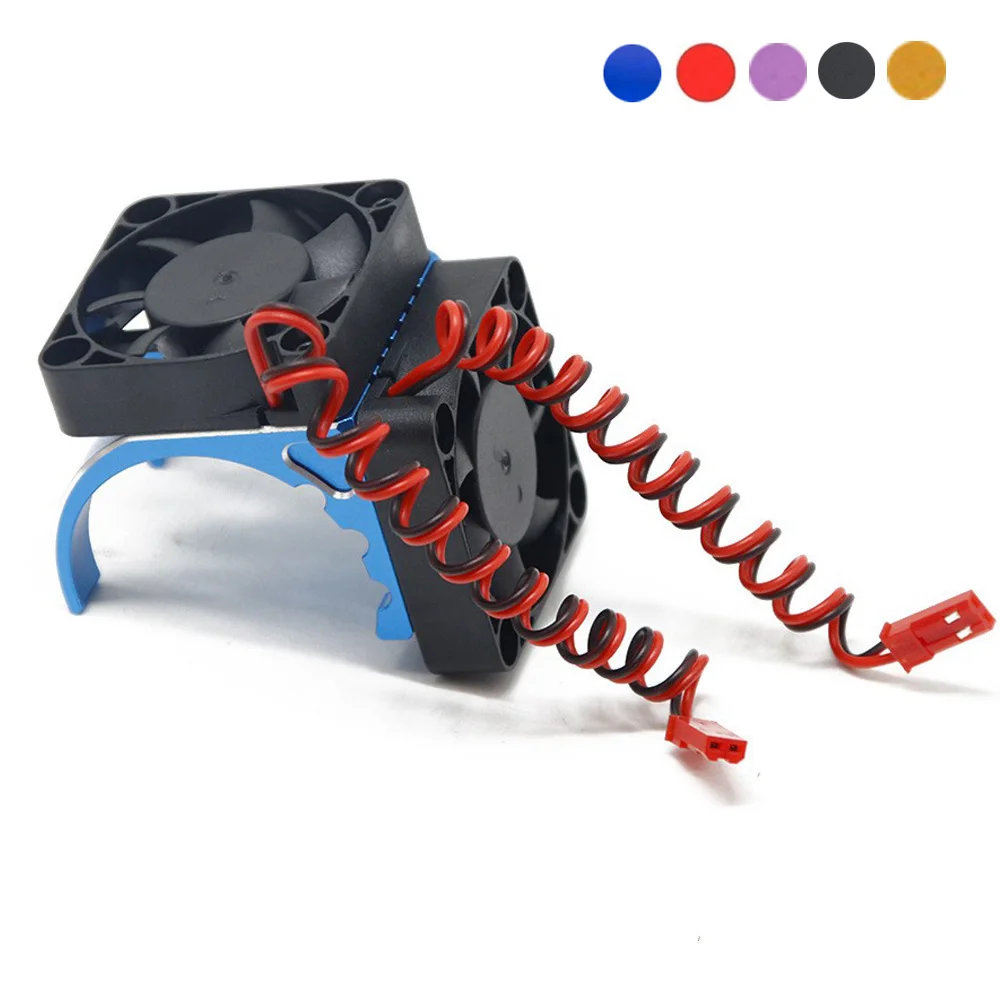 42mm Dual Fan  Motor Cooling  Heat Sink for Traxxas 1/10 MAXX E-Revo E-Maxx Summit Arrma 1/8 Kraton Talion Typhon RC Car