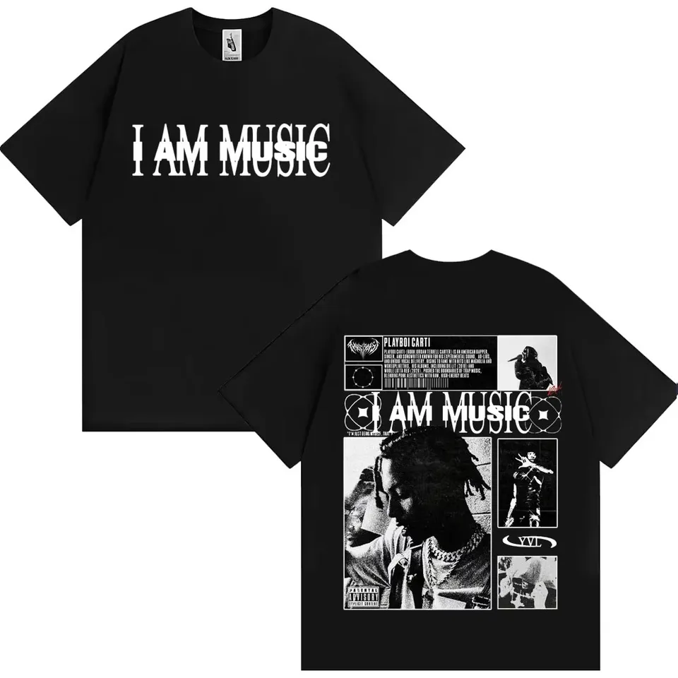 Rapper Playboi Carti I AM MUSIC Album Logo T Shirts for Men Women