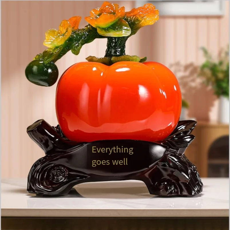 Persimmon Ruyi persimmon apple decoration home living room wine cabinet TV cabinet decoration