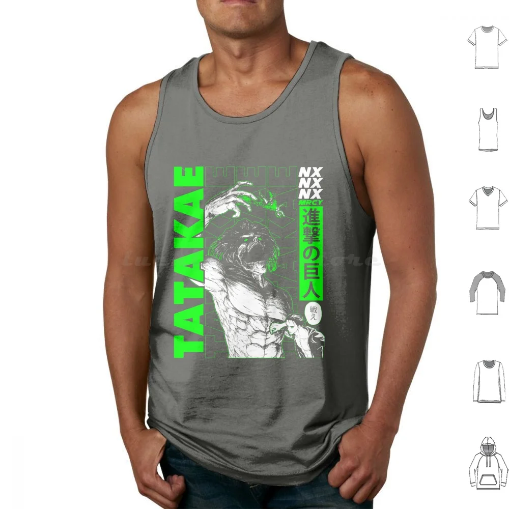 Gifts For Women Tatakae Tank Tops Vest Sleeveless For Women Tatakae Attack Ackerman Shingeki Kyojin Japan Attack On Titan