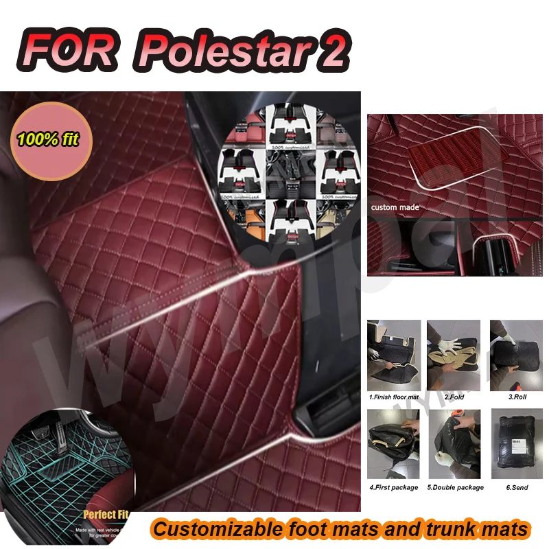 

LUXURY Custom Automotive Car Floor Mats For Polestar 2 2020 2021 2022 Auto Luxury Leather