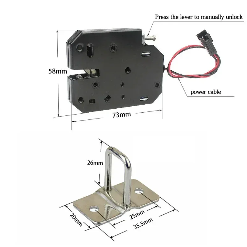 5Pcs DC 12V small electromagnetic lock vending electronic control lock mini cabinet door electronic lock door lock