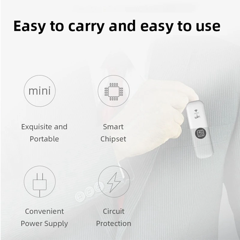 U6 4G Wifi Dongle Support External Antenna Port 150M USB LTE Mobile Hotspot Portable Sim Card Router