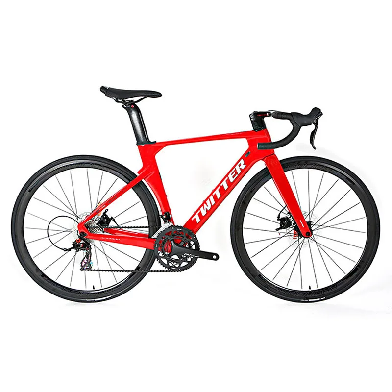 700C Twitter R10 Carbon Road Bike Frameset Disc Brake Thru Axle 12x100mm 12x142mm BB86x46mm 700x28C Tire Inner Cable Frame