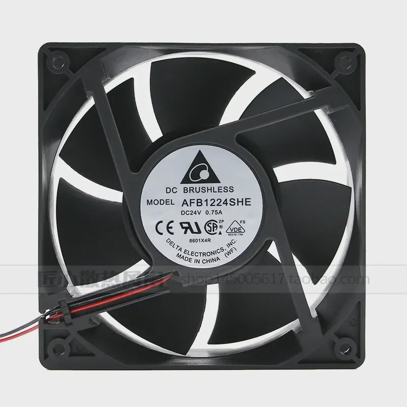 for Delta AFB1224HHE VHE SHE 12cm 12038 24V DC Fan with 0.45A 0.57A and 0.75A Current Options