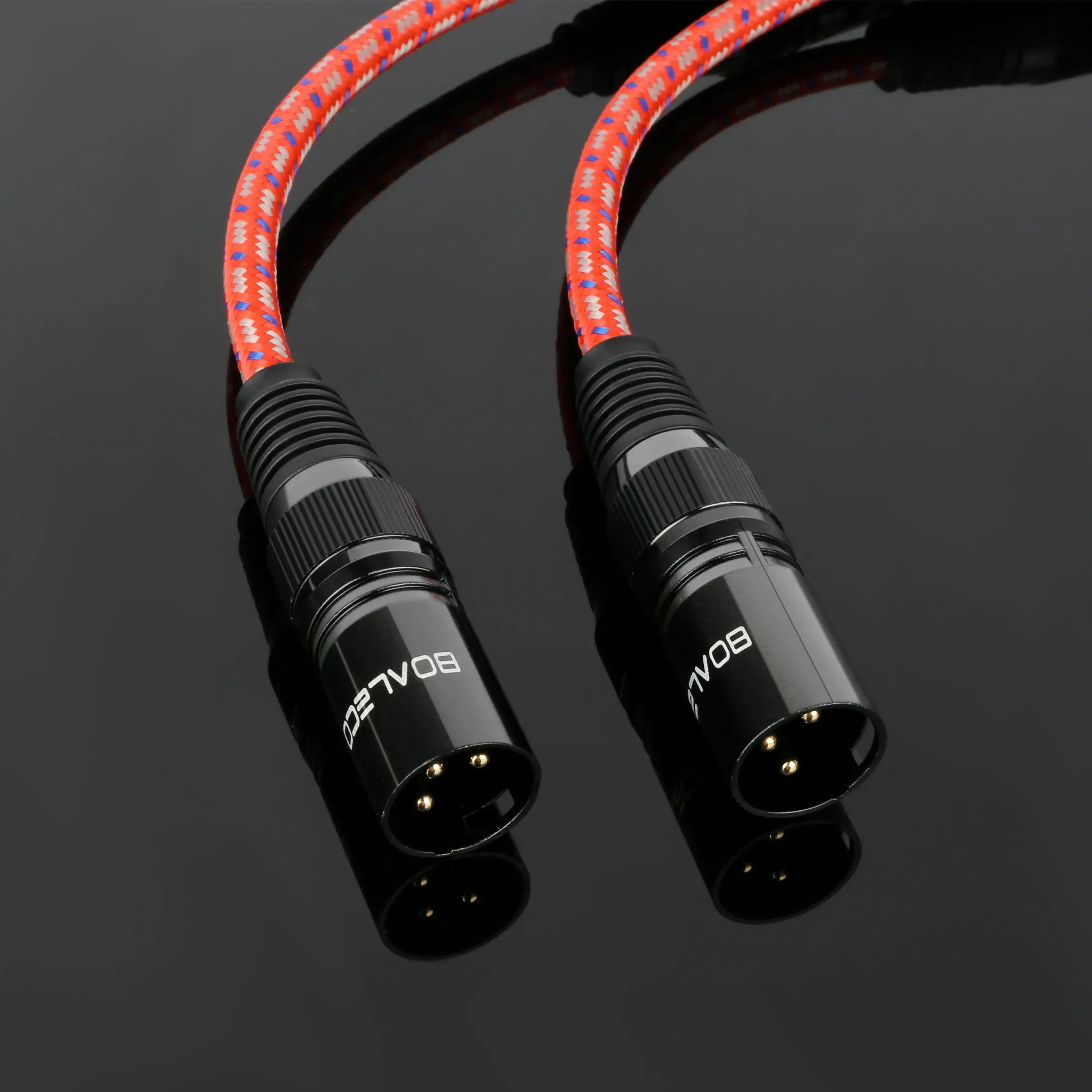 كابل BOALECO XC1 Audiophile XLR، وصلة ربط متوازنة من النحاس 6N OFC، مطلية بالذهب ذكر إلى أنثى لخلاط مضخم DAC