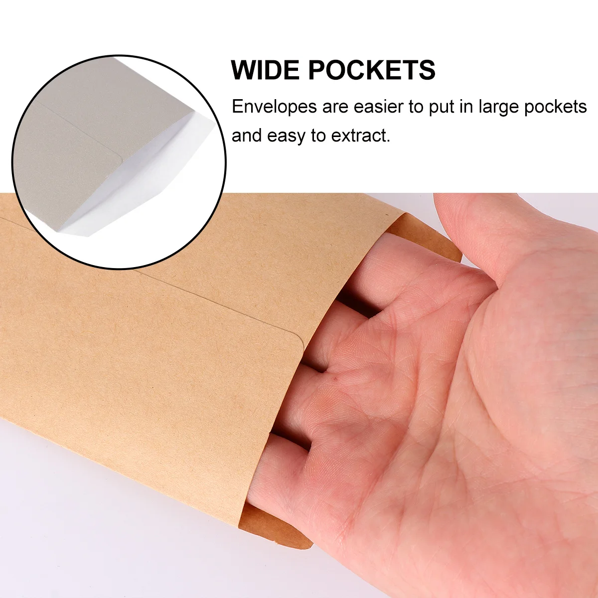 

20Pcs Plain Color Envelope Pack Classic Stylish Kraft Paper Mailers for Invitations Message Cards Party Favors Card Holders