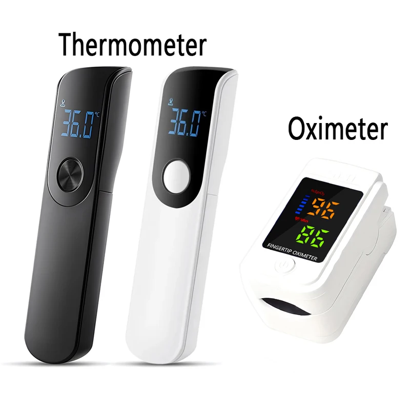 Termómetro Médico Infrarrojo Digital para Oído, Termómetro para Niños y Adultos, Sin Contacto, Temperatura Corporal o Oxímetro, Mini Herramienta de Oxígeno en Sangre