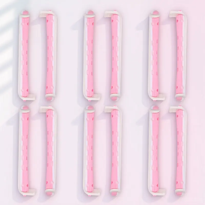 12Pcs Hair Curling Tools Professional Perm Rods for Styling Lightweight Easy Grip Rollers for Long Term Use At Home Travel