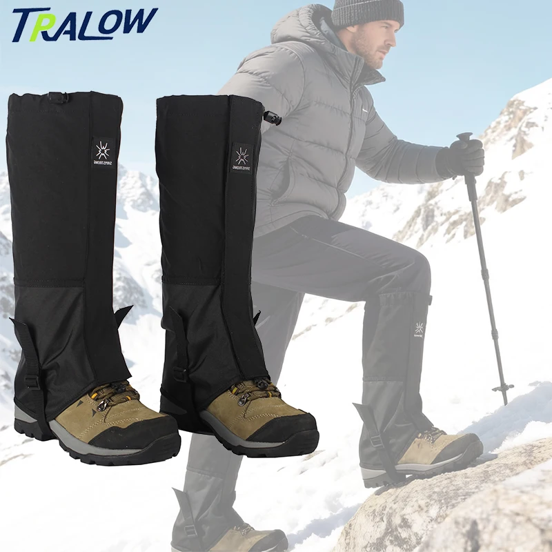 

TRALOW 1 пара водонепроницаемых дышащих ветрозащитных снегозащитных гетр для походов, альпинизма, катания на лыжах, охоты для мужчин и женщин