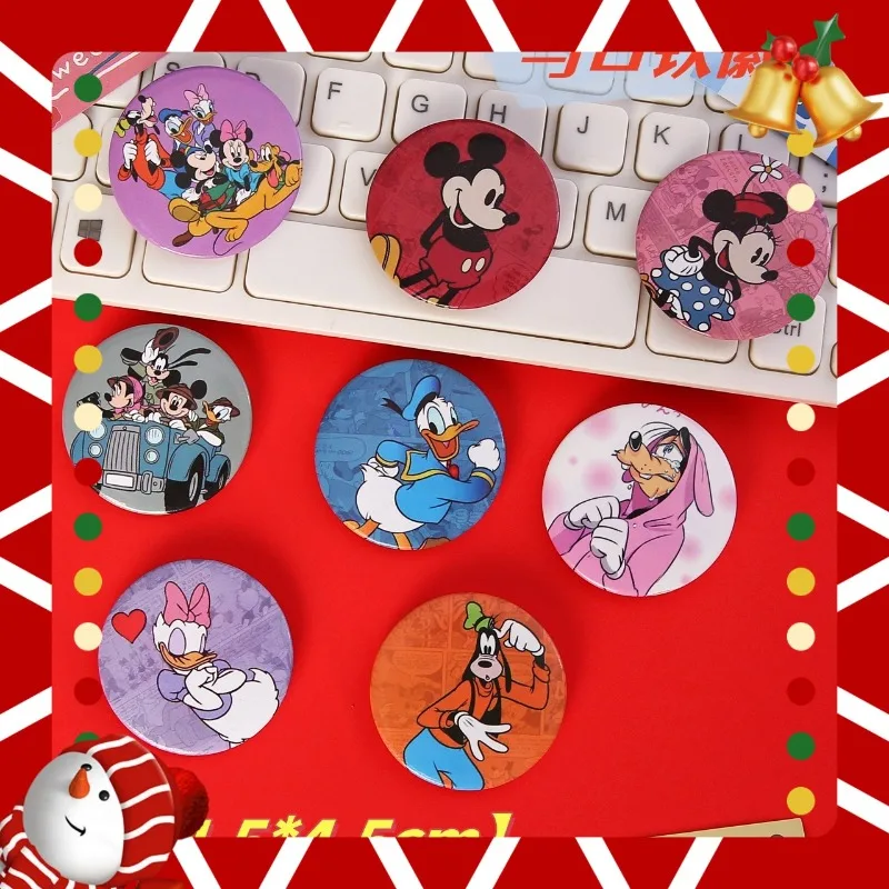 Disney Anime Figure Brooch Mickey Mouse Donald Duck Kawaii Pin Toy Anime Merchandise Decoration Children Birthday Christmas Gift