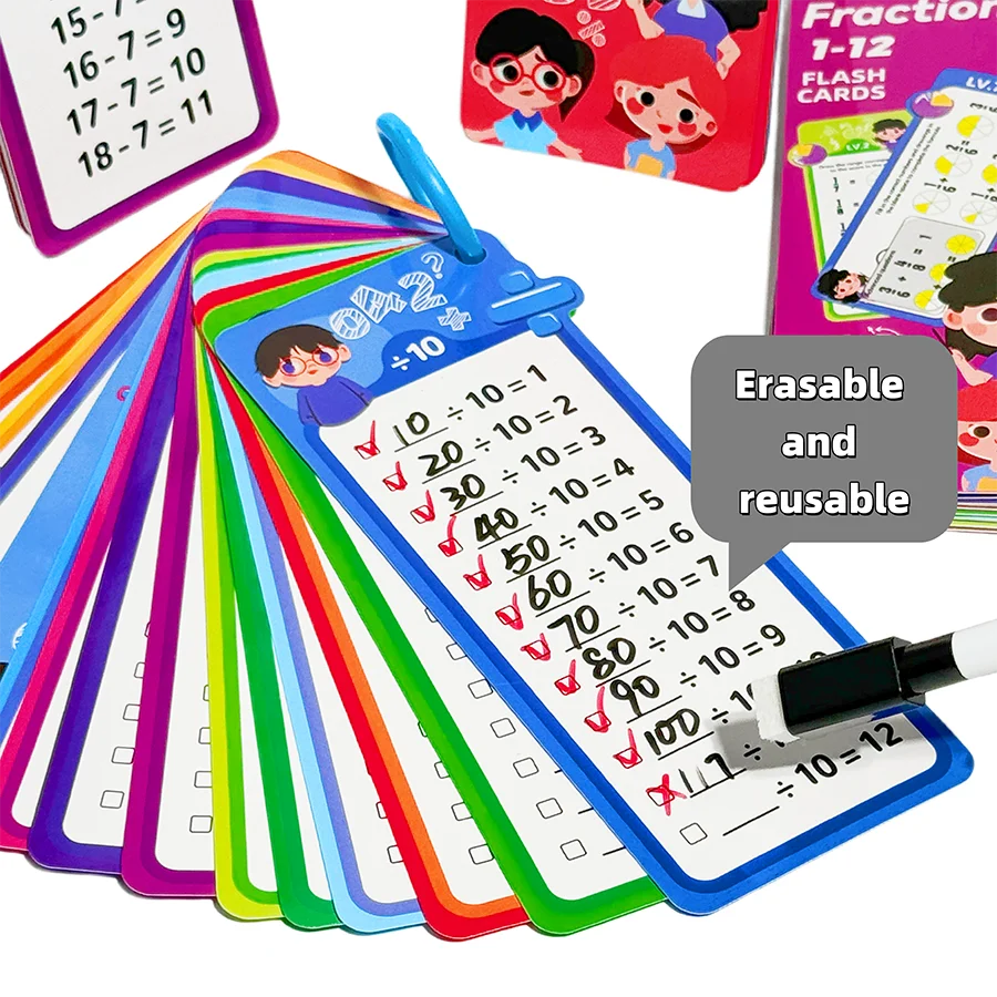 0-12 Multiplication Charts, Times Table Cards, Self Check Math Learning Tool, Montessori Mathematical Training, Teaching Aids