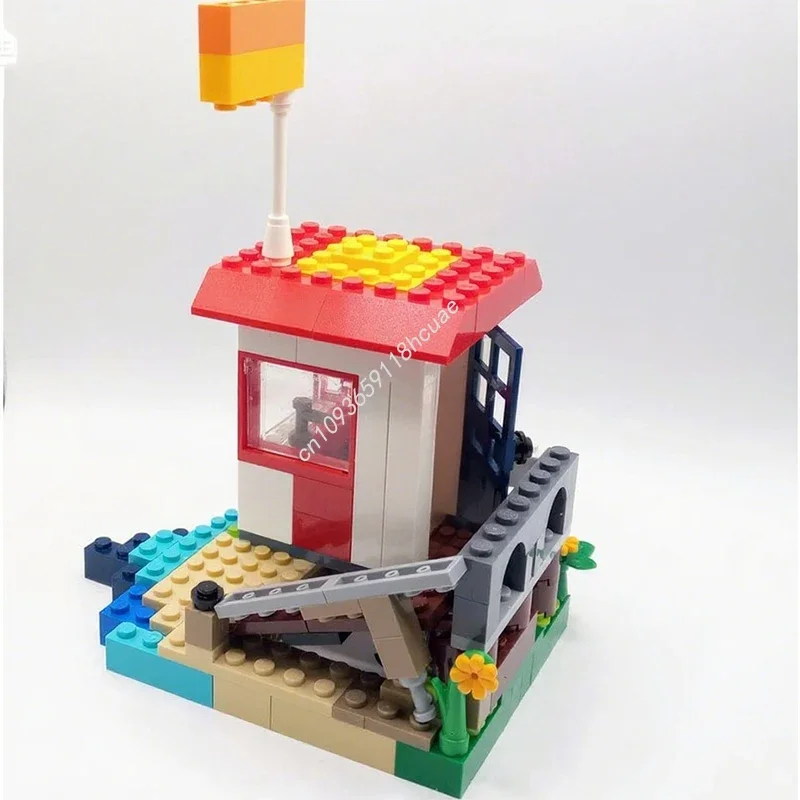 

164pcs MOC BYGGLEK Lifeguard Tower Building Blocks idea Christmas toy Gift Education Brick Children Kids Birthday
