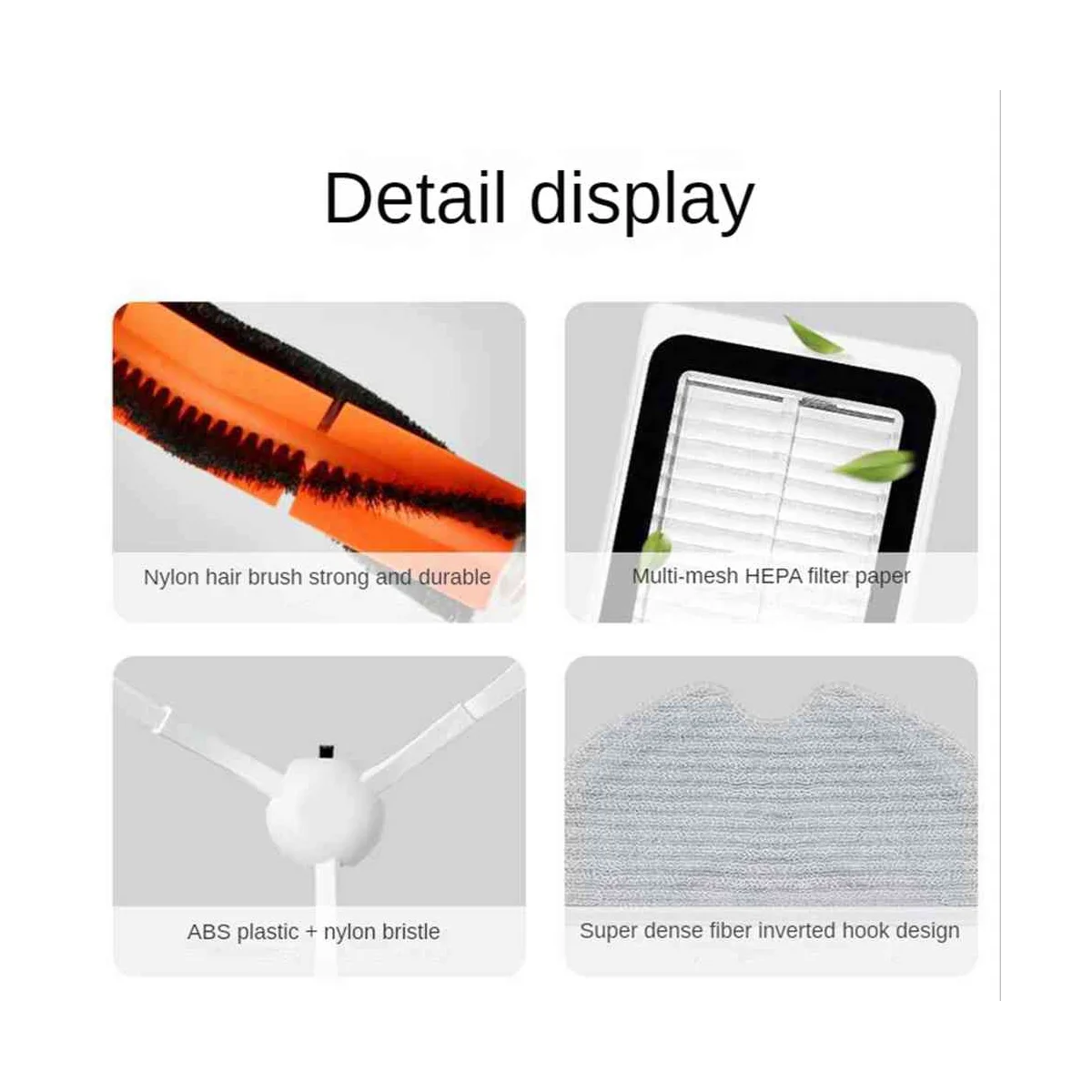 For D9 L10PRO Robot Main Brush Side Brush HEPA Filter Mop Cloth Accessories Vacuum Cleaner Accessories