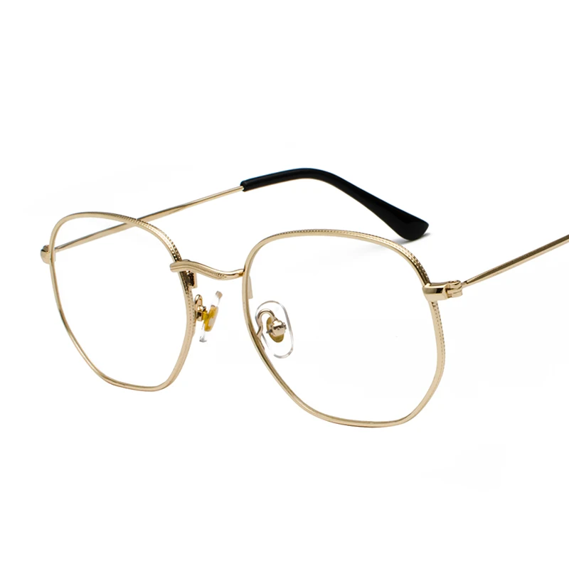 Hexagon Computer Anti-Blauw Licht Bril Mannen Vrouwen 2022 Retro Bijziendheid Optische Fake Eye Brilmonturen Oculos Lunette De vue Homme