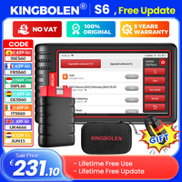 【Lifetime Free Update】2025 New KINGBOLEN S6 Car Diagnostic Tools Full System OBD2 Scanner with 28 Reset Service Auto VIN Scan