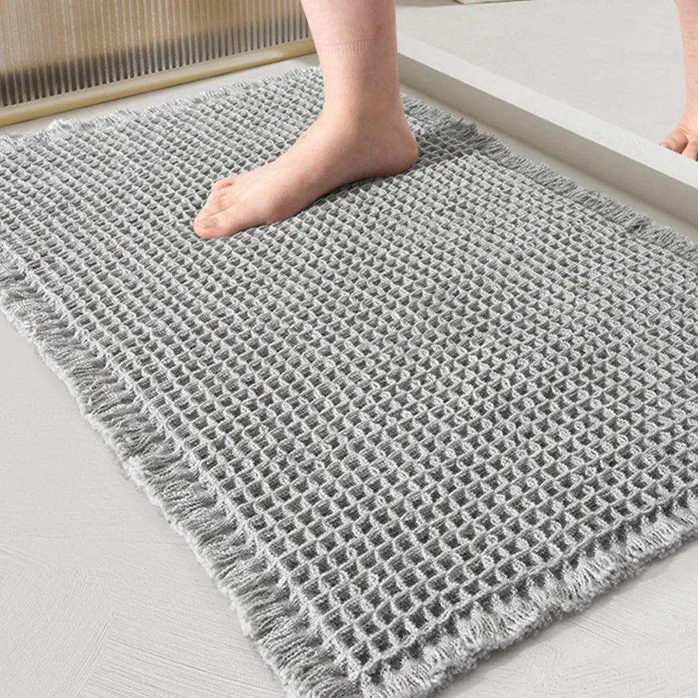 

Bathroom Floor Mat Rugs for to Weave Shower Doormat Decorative Plush Water Absorption Pad