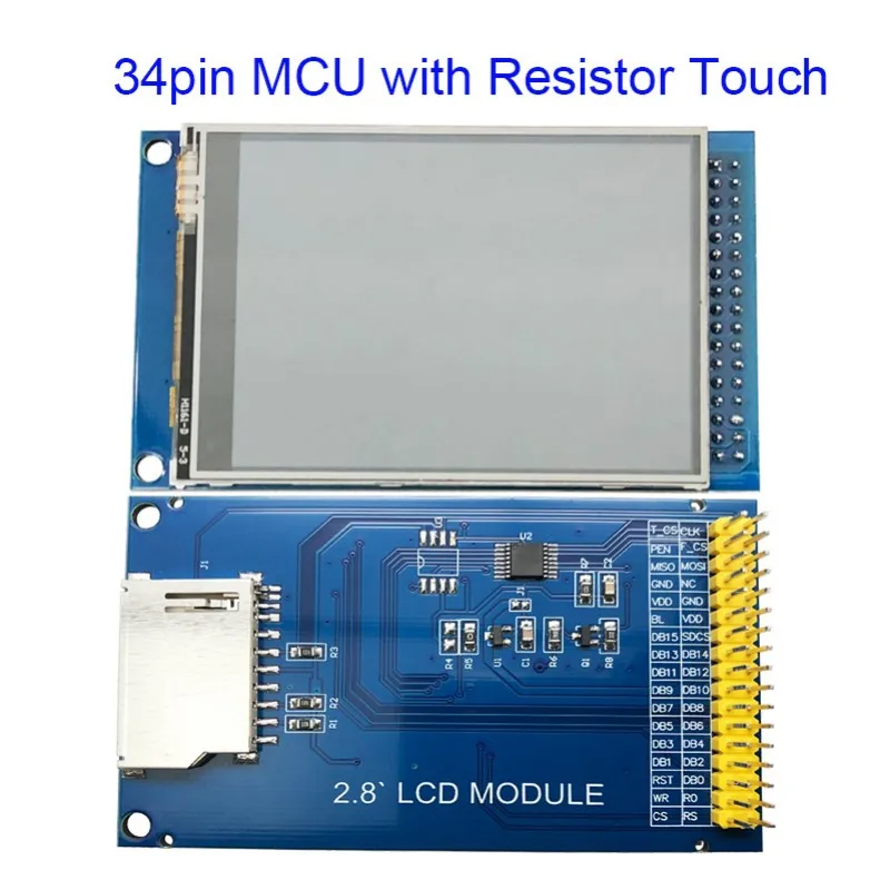 2.8 بوصة 240x320 TFT وحدة LCD SPI MCU ILI9341 IC Interfact 8p 11p 14p 34p IPS اختياري