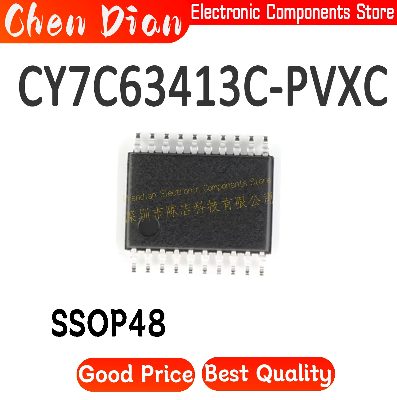 CY7C63413C-PVXC Packaging SSOP-48 CPU Bits: 8-Bit ROM Type: OTP CPU Core: M8B MAX): 12MHz Operating Voltage: 4V ~ 5.5V