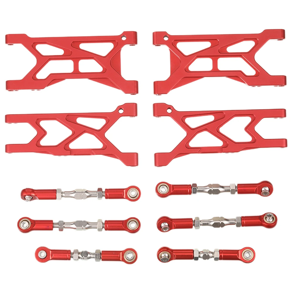 Brazo de suspensión inferior delantero de aleación de aluminio 1/10, 2 uds., brazo de suspensión inferior delantero Rc mejorado para SENTON 3S rojo