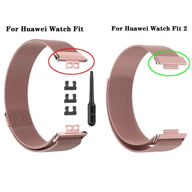 Milanese Loop band For Huawei Watch FIT 2 Strap stainless steel watchband metal bracelet correa for Huawei Watch fit new band