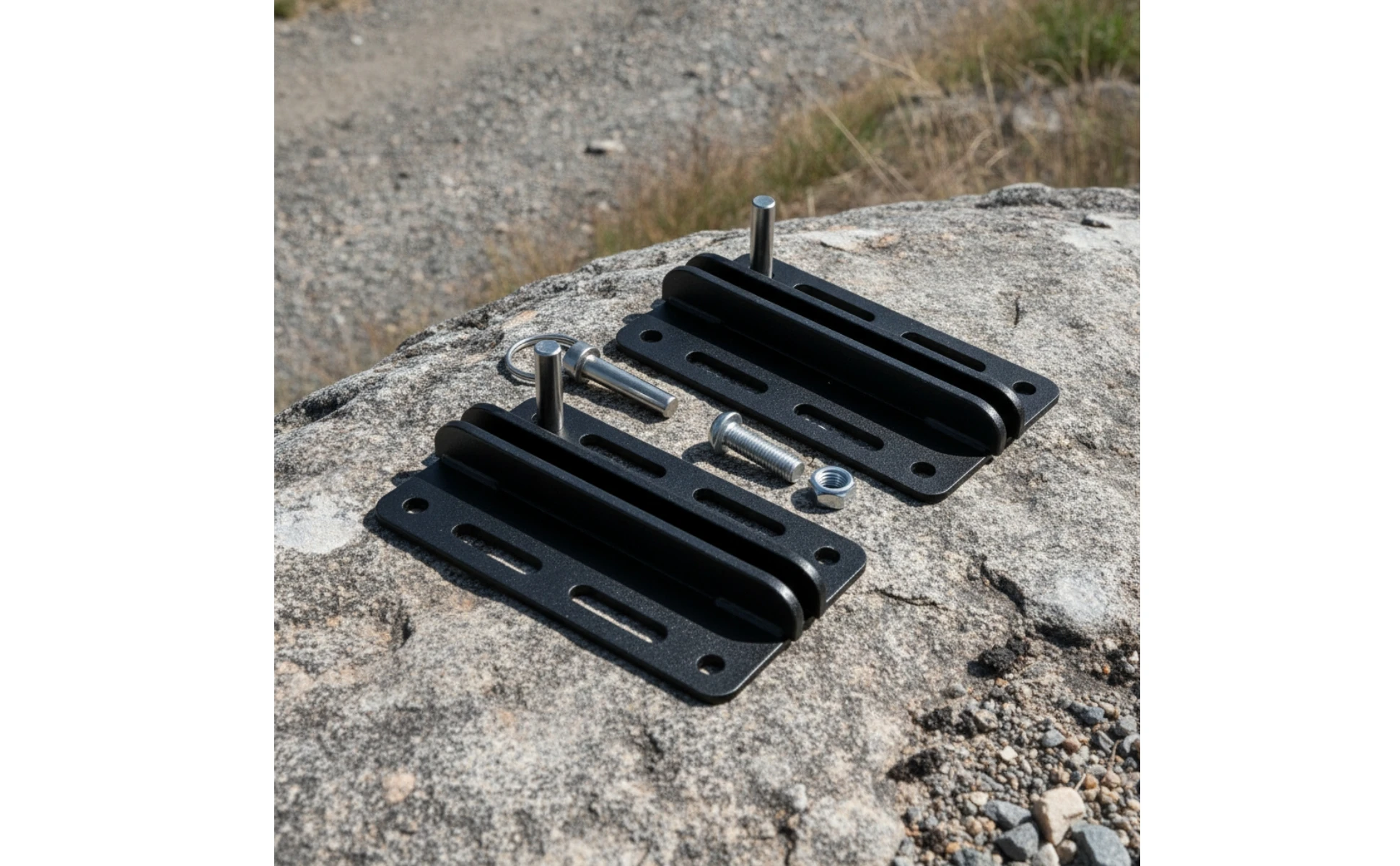 Roof Rack Awning Brackets Powder-Coated Roof Rack Awning Bracket Mounting Bracket Kit Adjustable Low-Height for Overlanders