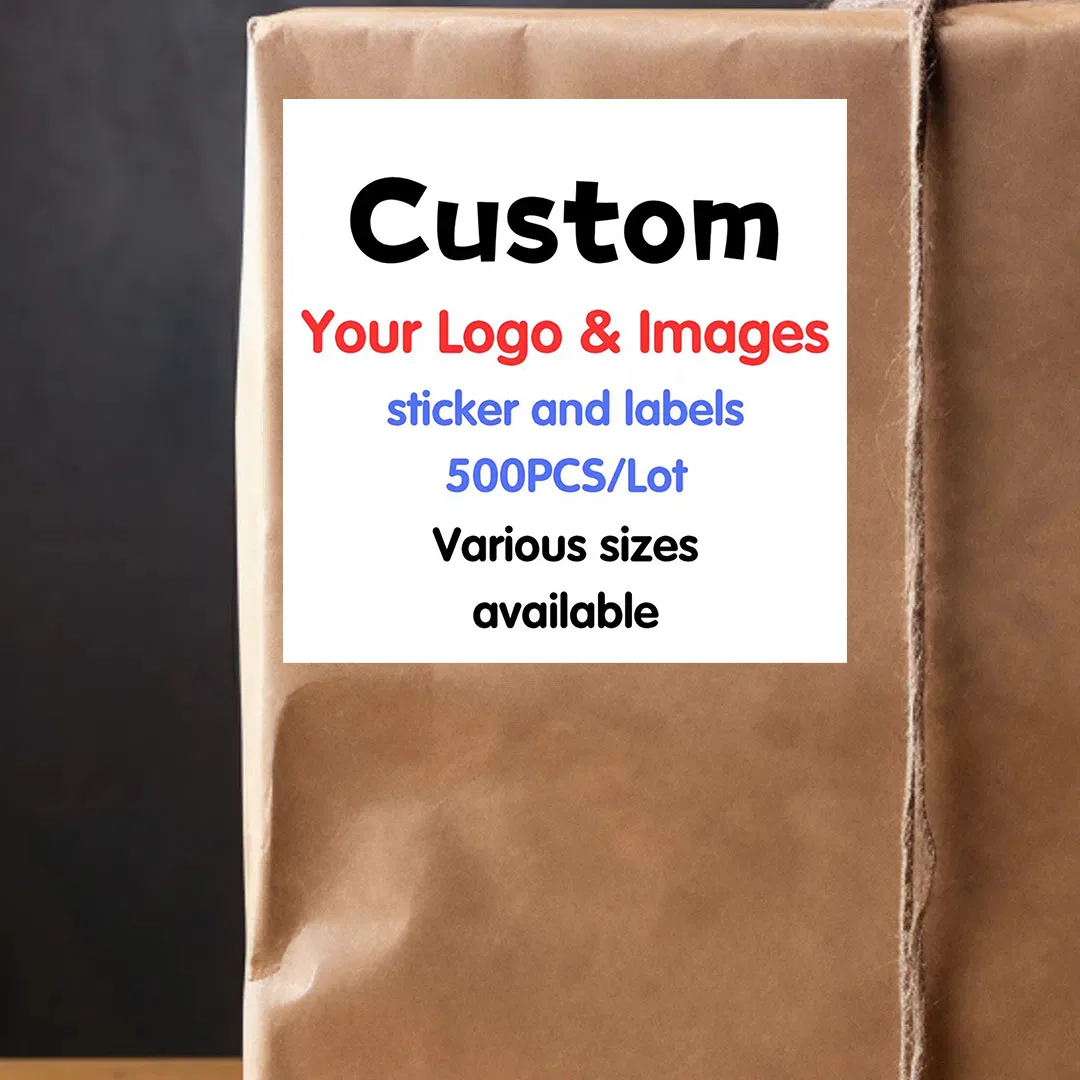 500 ملصقًا مخصصًا مخصصًا، مثالي لسيناريوهات الترويج التجارية (اختيار مثالي للحفلات وتغليف الهدايا).
