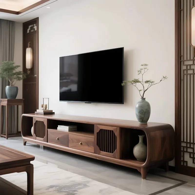 

Classic Narrow Tv Cabinet Simple Natural Wood 200Cm Japanese Living Room Tv Cabinet Space Saving Mueble Televisor Furniture Home