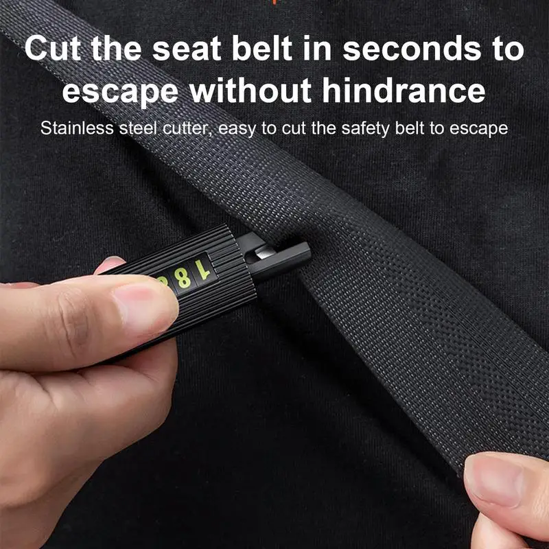 3 In 1 Temporary Car Parking Number Plate Safety Hammer Seat Belt Cutter Luminous Auto Phone Number Card Auto Window Breaker