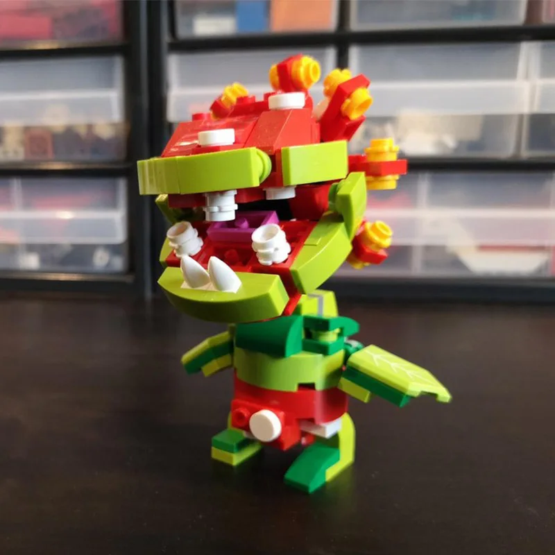 

768PCS MOC Superes Marioss Petey Piranhass Fierces Plant Monster DIY Educational Building Blocks Kids Gaming Adventure Gift