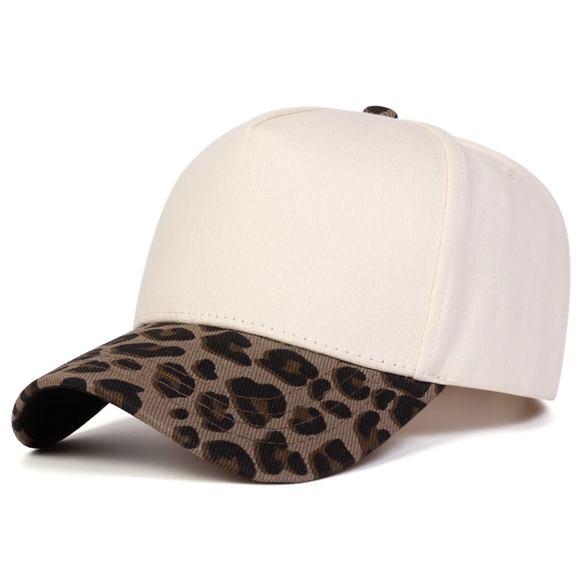 Kids Korean Retro Denim Spring Autumn Leopard Print Baseball Cap Female American Versatile Color Matching Peaked Hats view 5