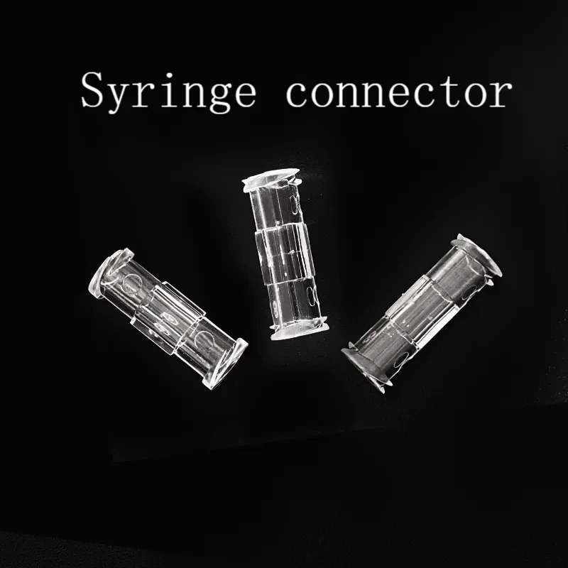 50pcs Luer Thread Connector Pp Material Transparent Syringe Double-Way Connector Easy And Durable Use In Sterile Environment