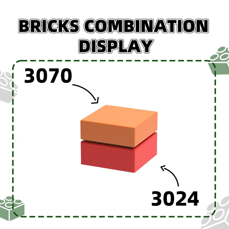 Wange 588Pcs/Lot 3024 1x1 Short 1-Hole Building Blocks Classic Base Parts Compatible with Bricks Children Toys Assembly Gift Box