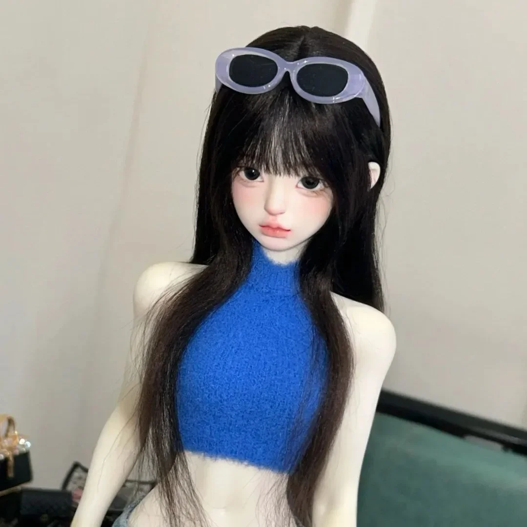 

New 1/6 Doll's Wig Black Long Straight Hair with Bangs for 30cm Bjd Doll Girl Toys Dress Up Play House Doll Accessories, No Doll