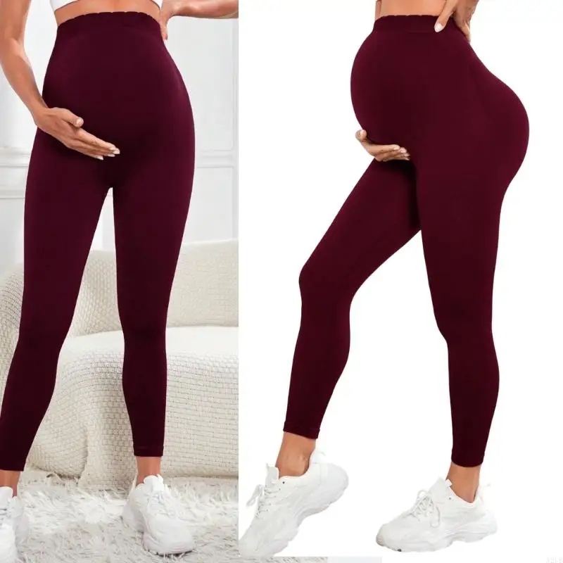 النساء الأمومة الحرارية طماق النسيج بسط جدا امتصاص العرق عالية الخصر تصاميم السلس الراحة ملابس الشتاء A2UB