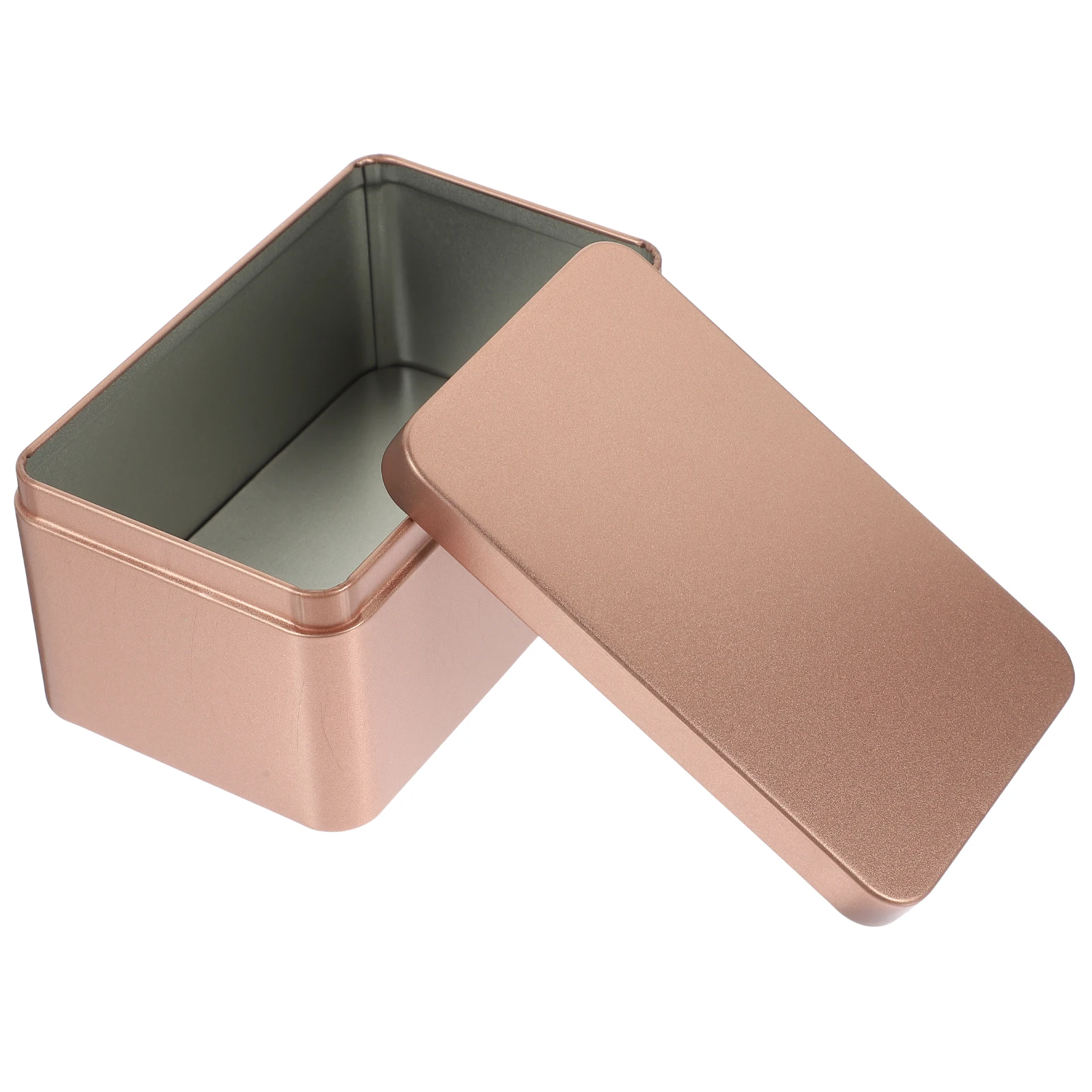 

Tea Leaf Storage Container Metal Tinplate Box for Candies Snacks Home Office Travel Organizer Smooth Edge Design Empty Cans Long