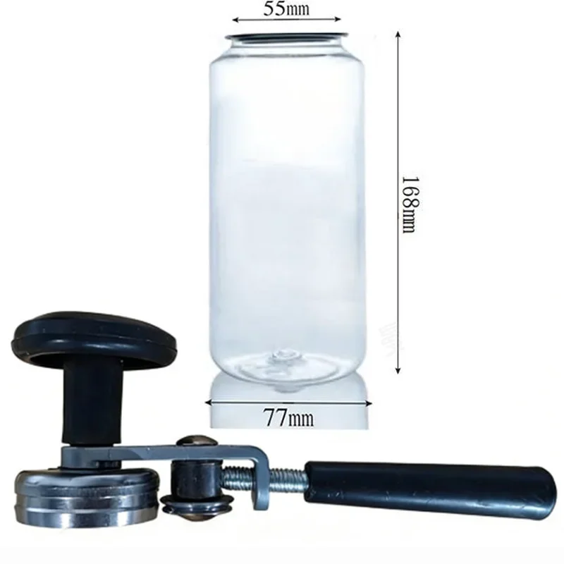 55mm Diameter Handheld Sealing Machine, Aluminum Can Sealer Tool, Easy Operate for Milk Tea Drink Plastic Container Lids