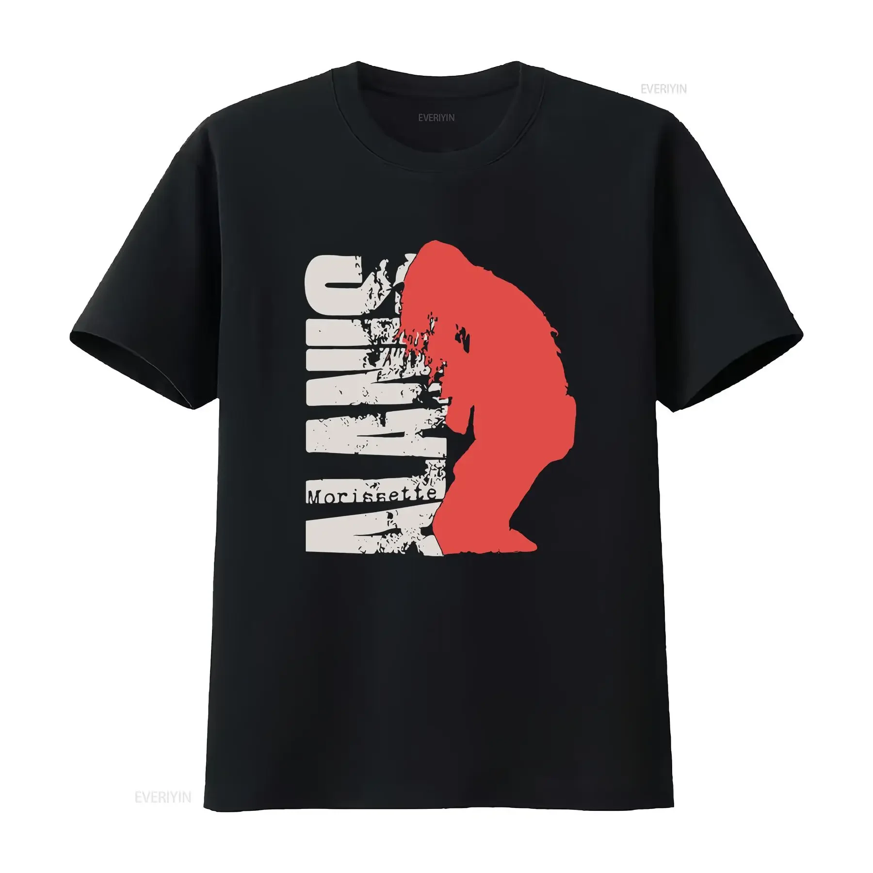 Hot Alanis Morissette 1side Black Color All Size T Shirt vintage Washed Slightly Top For Everyday Wear Casual fashion Soft